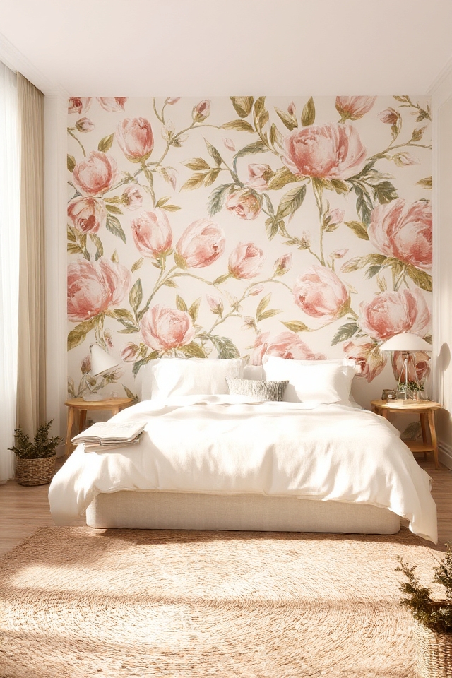 transform bedroom with wallpaper