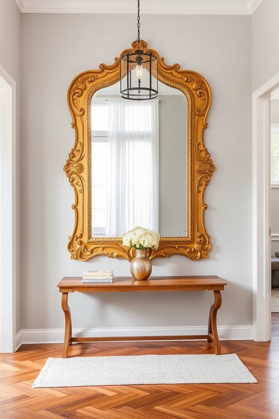 transform entryway with mirrors