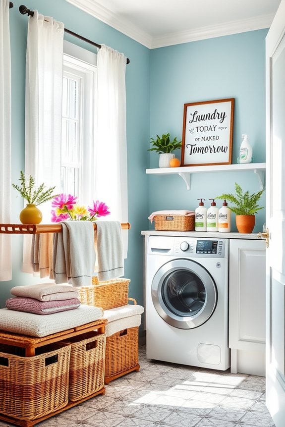 transform laundry with decor