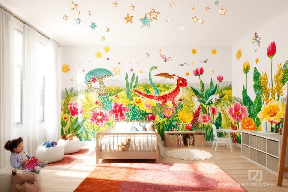 transformative colorful wall murals