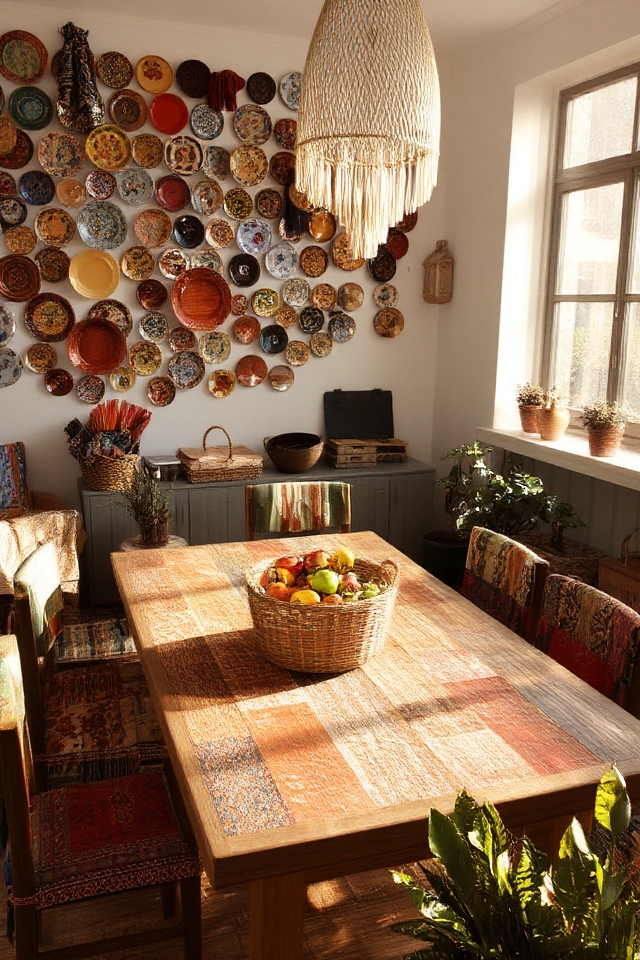 travel inspired dining decor