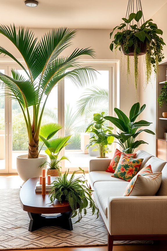 tropical oasis with greenery