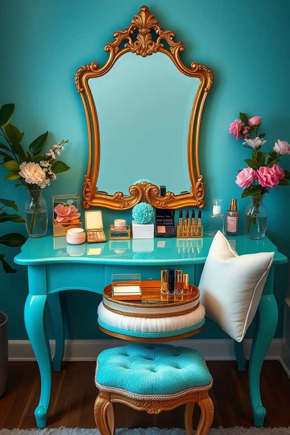 turquoise vanity tranquility oasis