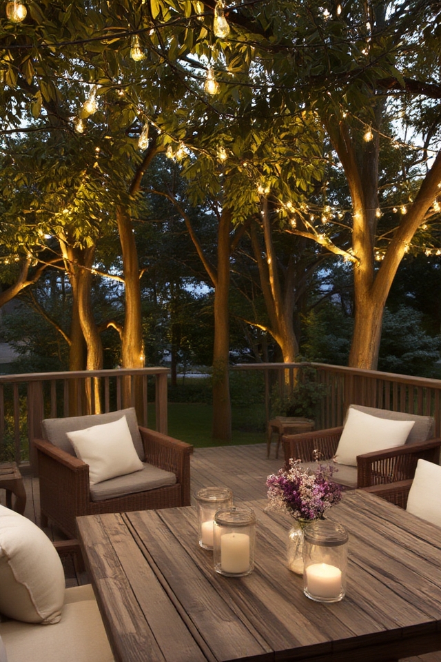 twinkling outdoor ambiance creation