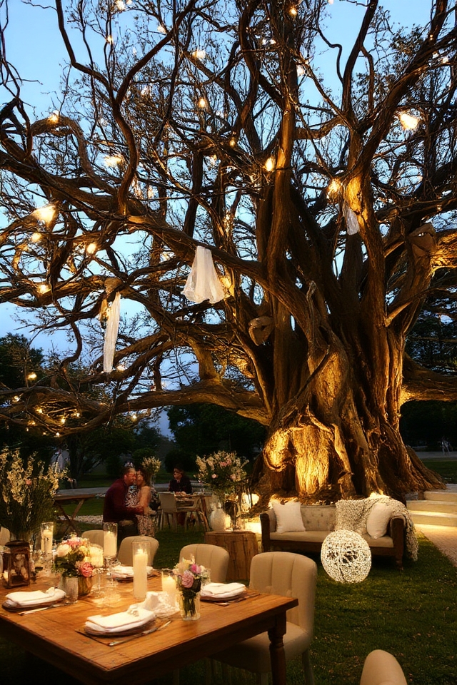 twinkling string lights ambiance