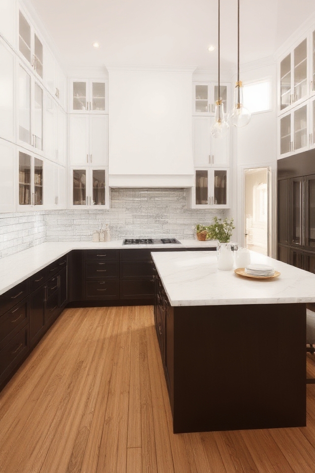 two tone kitchen elegance