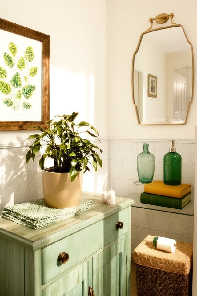 unique vibrant green decor