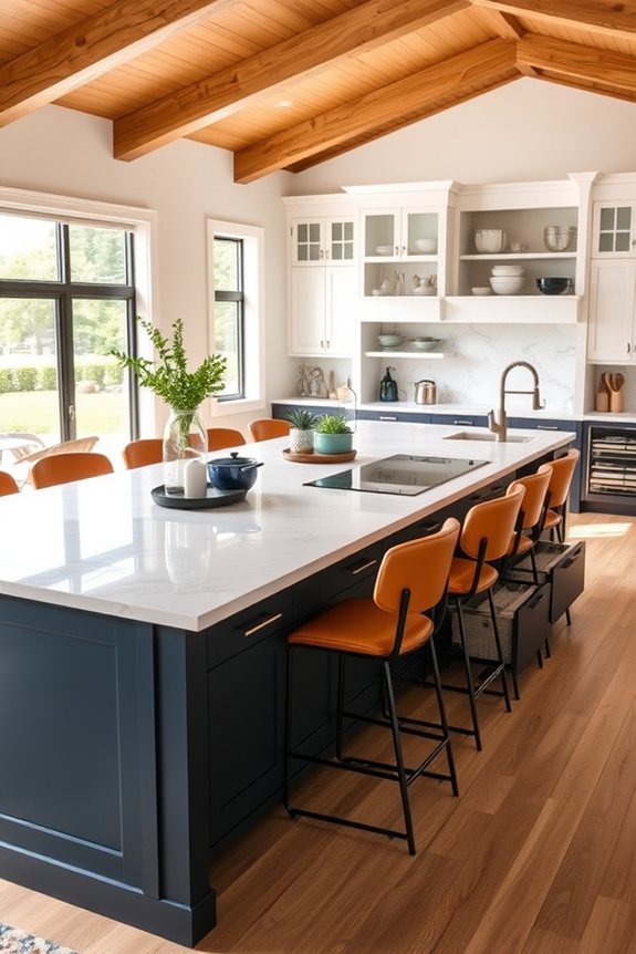 versatile kitchen island features