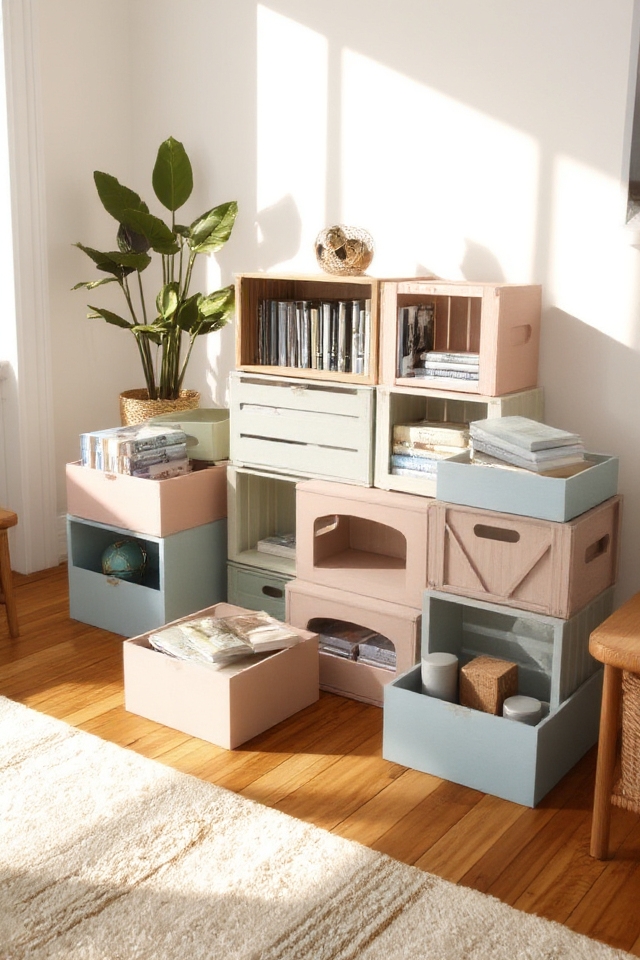 versatile painted crate decor