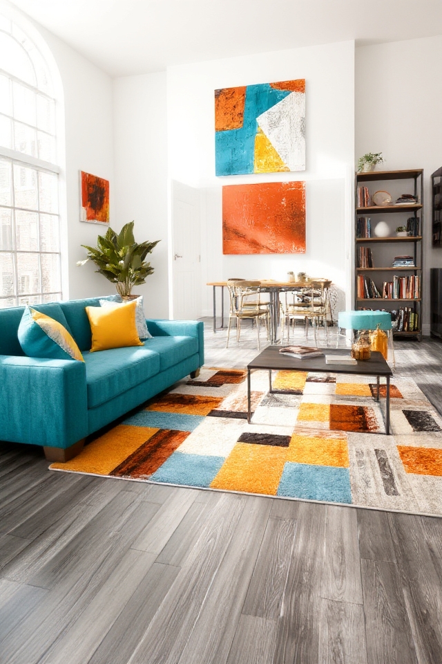 vibrant accents for grey