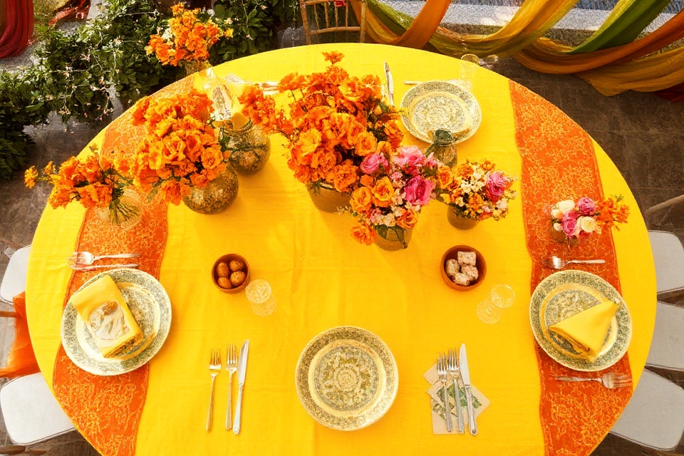 vibrant and festive table settings