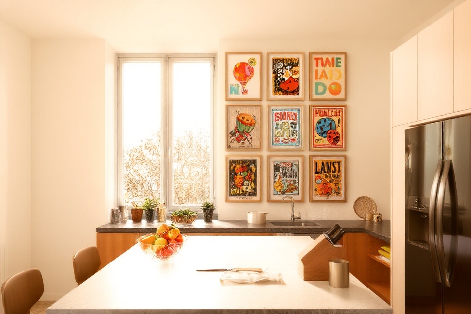vibrant art enhances kitchens