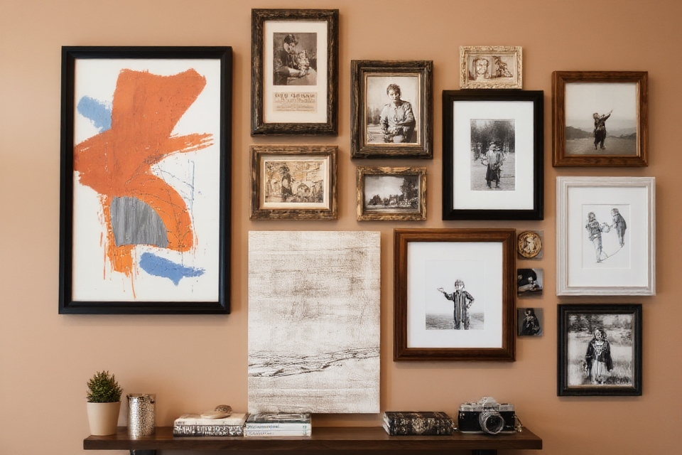 vibrant balanced gallery arrangement