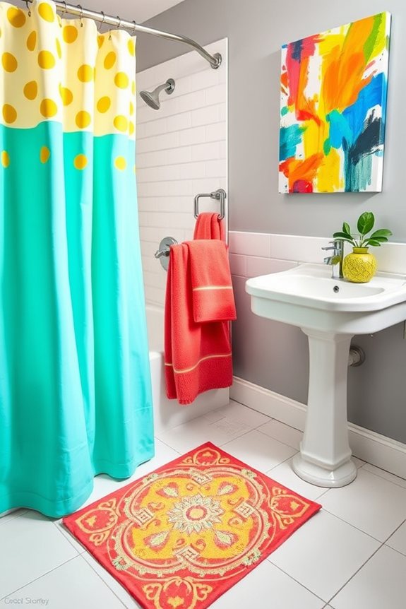 vibrant bathroom accessory ideas