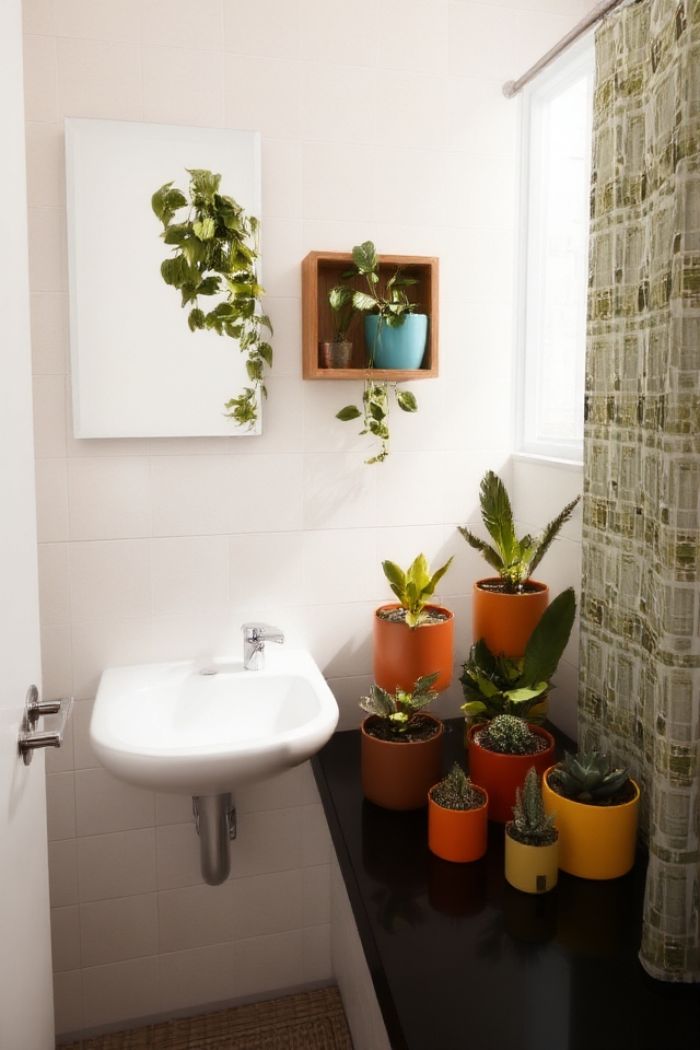 vibrant bathroom plant oasis