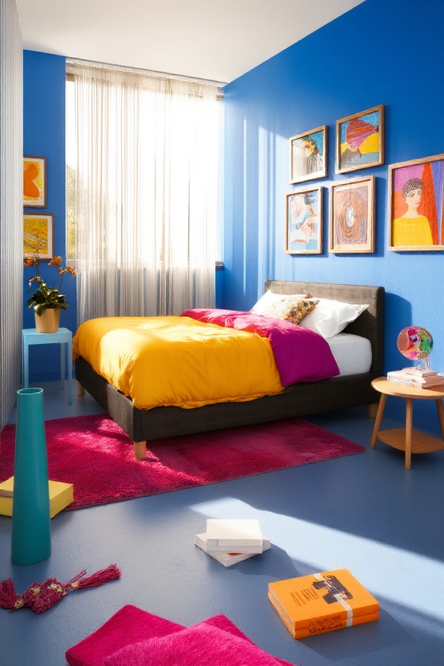 vibrant bedroom color scheme