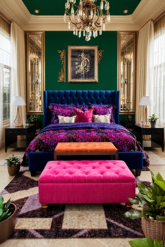 vibrant bold bedroom colors