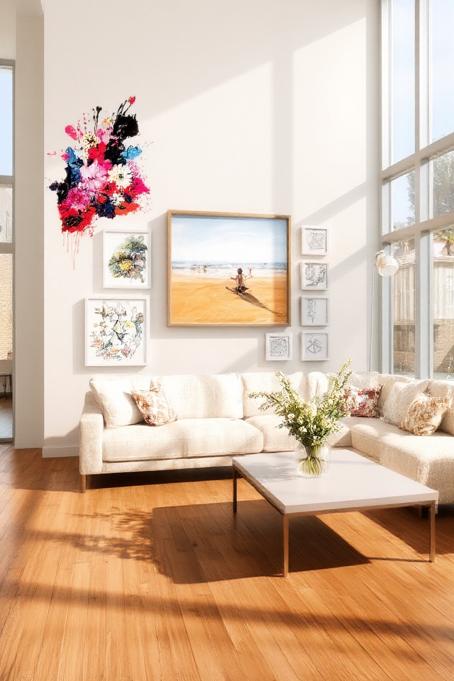 vibrant colorful artwork display