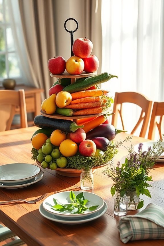 vibrant colorful food displays
