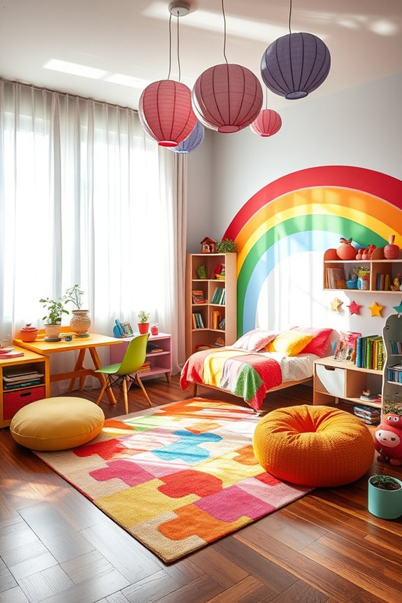 vibrant creative colorful space
