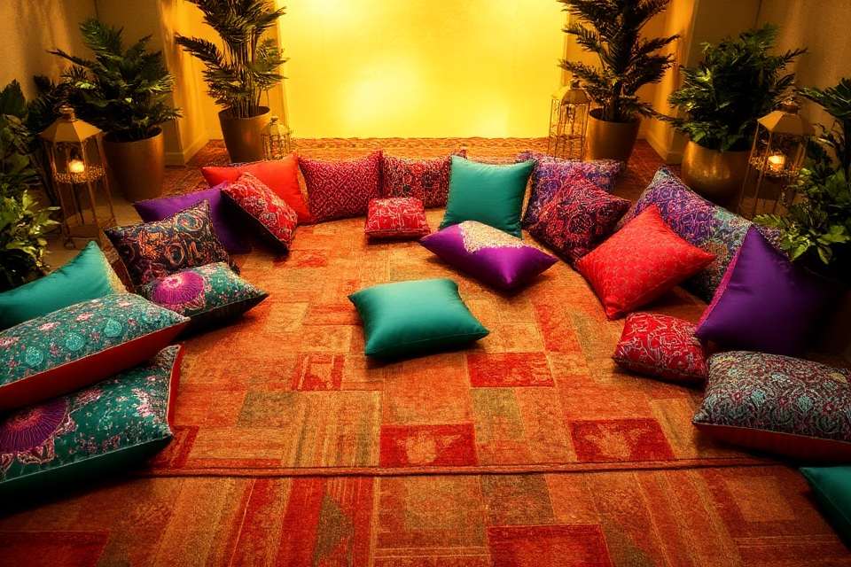 vibrant cultural wedding decor