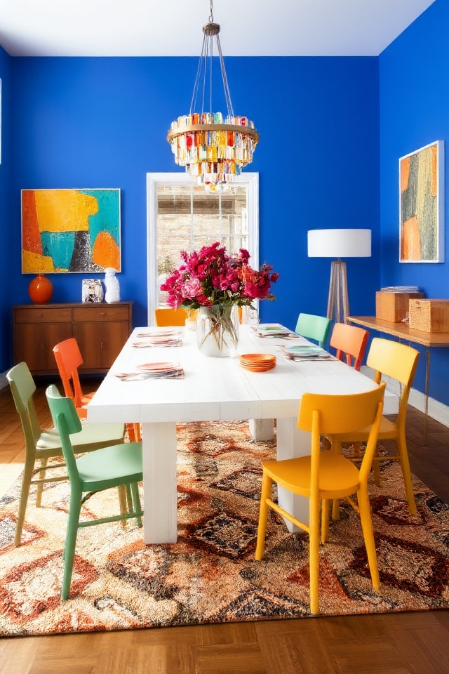 vibrant dining room transformation