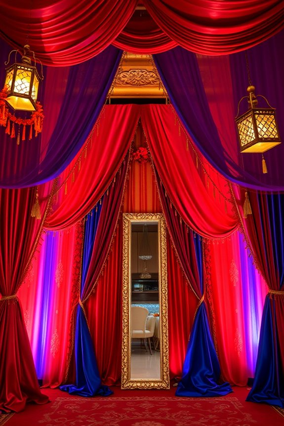vibrant draperies enhance celebrations