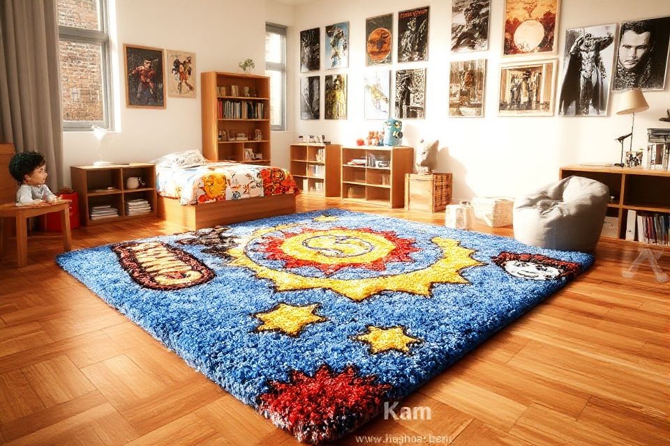 vibrant durable thematic rugs