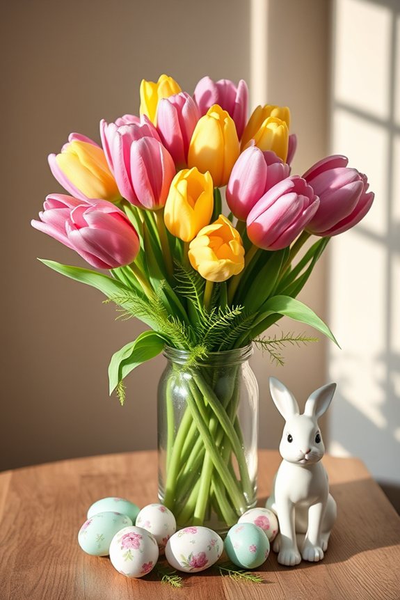 vibrant easter flower arrangements