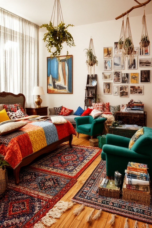 vibrant eclectic bedroom design