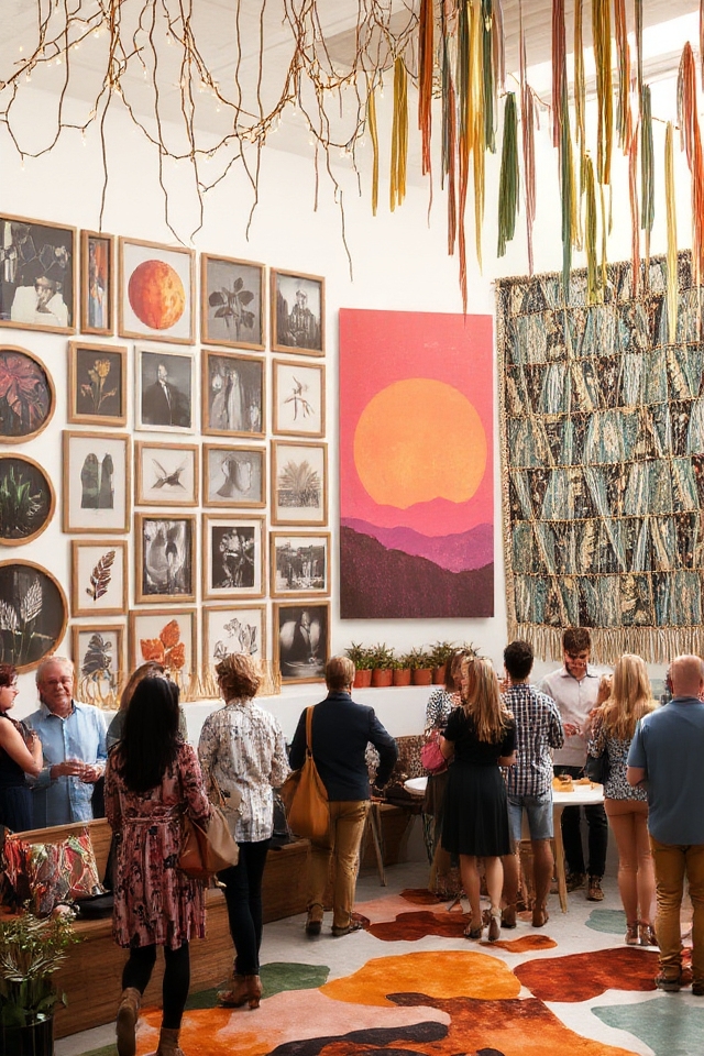 vibrant eclectic wall displays