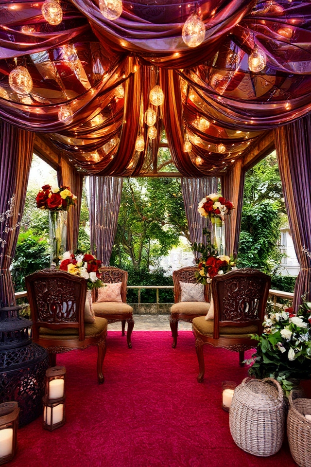 vibrant elegant mandap decoration
