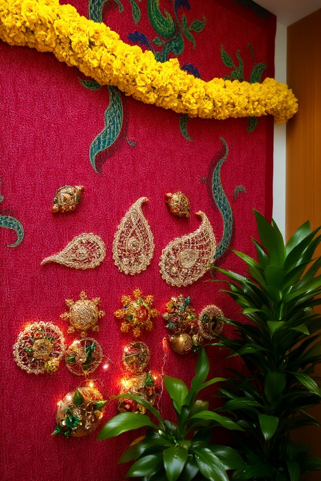 vibrant festive wall decor