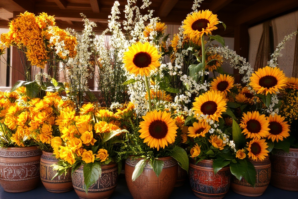 vibrant floral arrangements enhanced