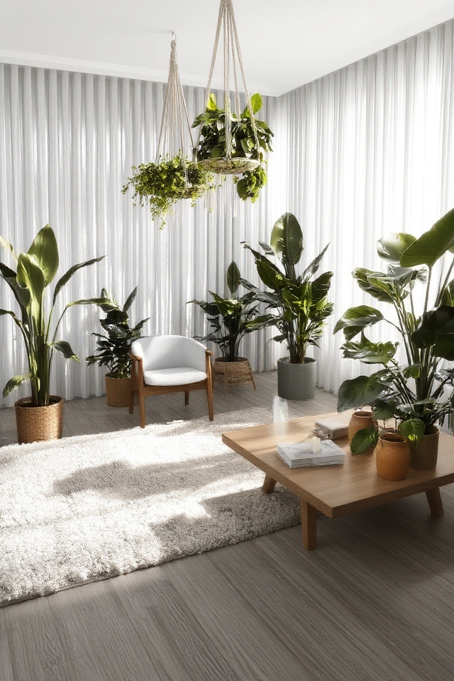 vibrant greenery enhances decor