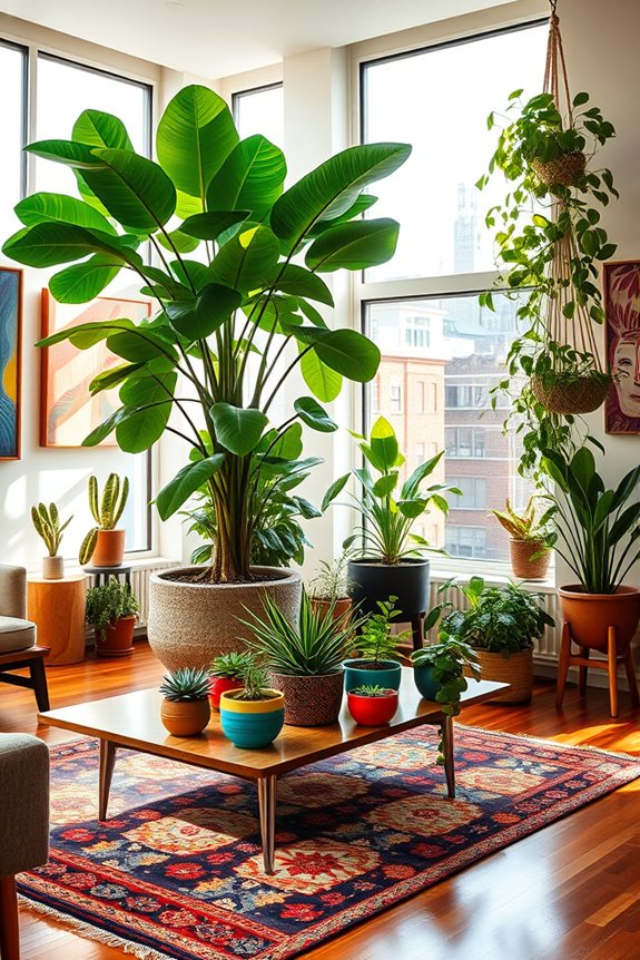 vibrant greenery enhances decor