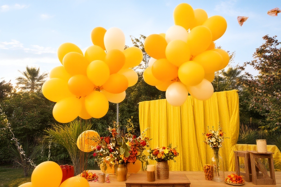 vibrant haldi celebration decor