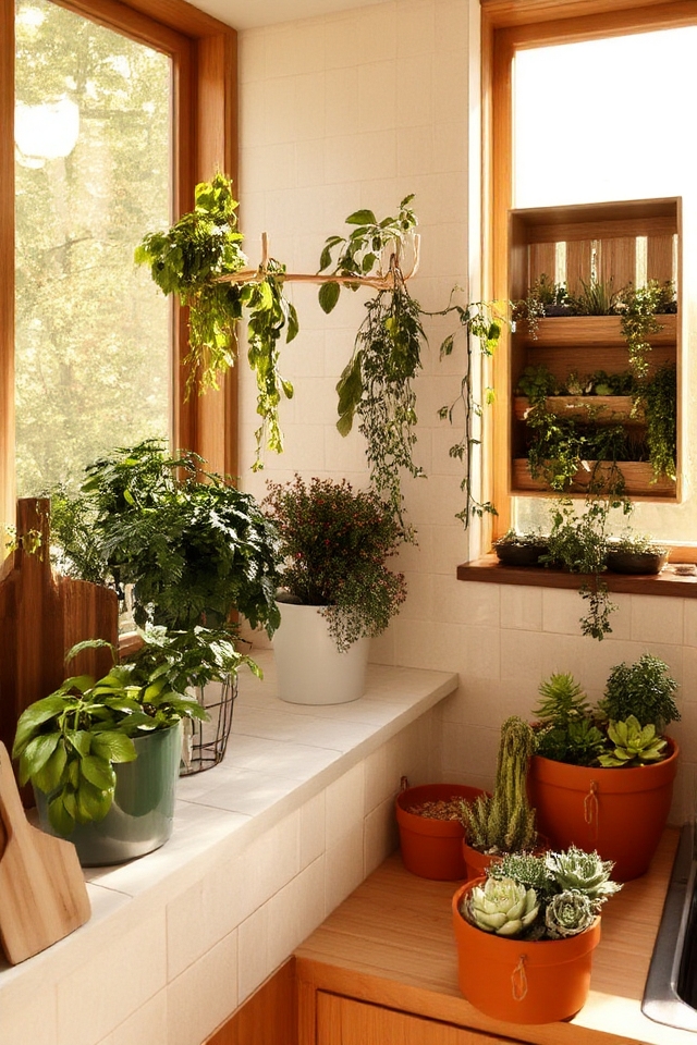 vibrant herbs and plants