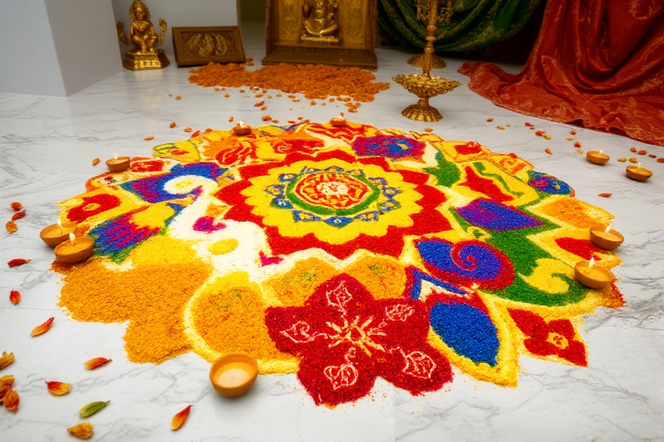 vibrant janmashtami rangoli designs