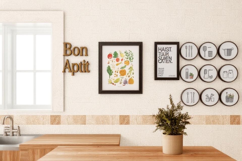 vibrant kitchen wall art