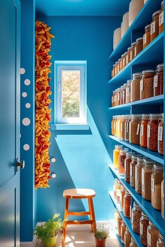 vibrant pantry interior makeover