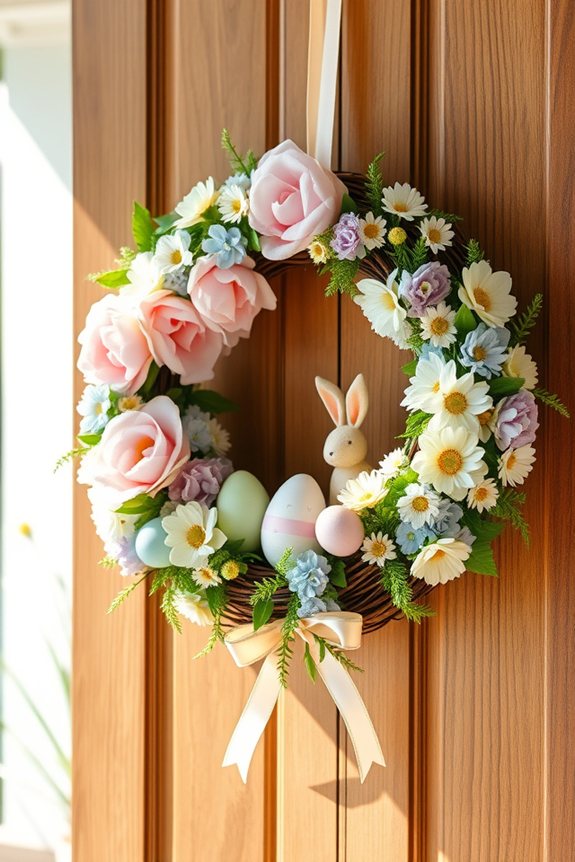 vibrant pastel easter wreaths