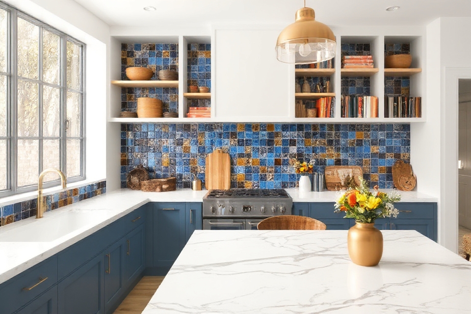 vibrant patterned kitchen backsplashes
