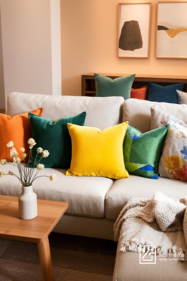 vibrant personality through pillows