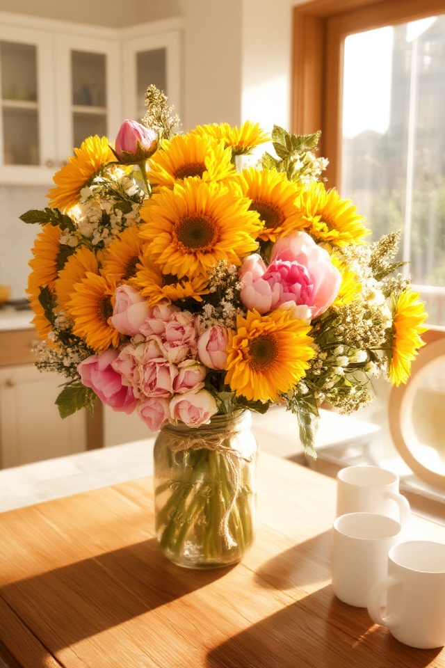 vibrant seasonal flower arrangements