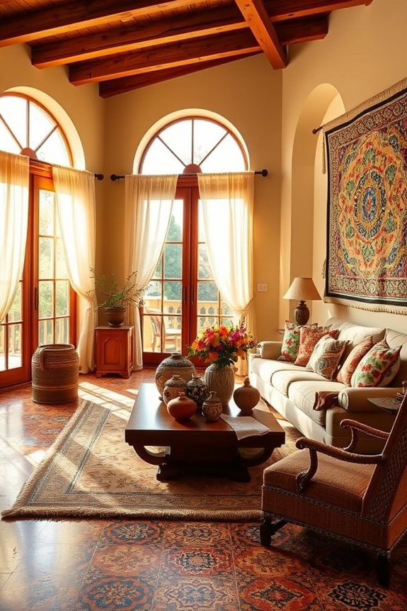 vibrant spanish interior patterns