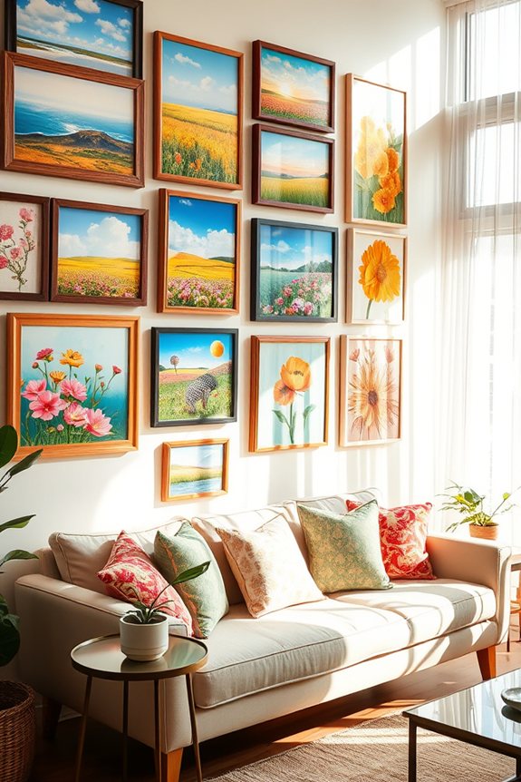 vibrant summer art display