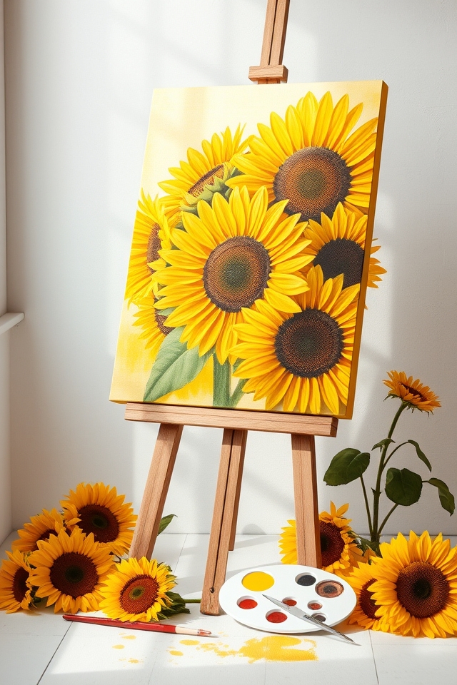 vibrant sunflower home decor