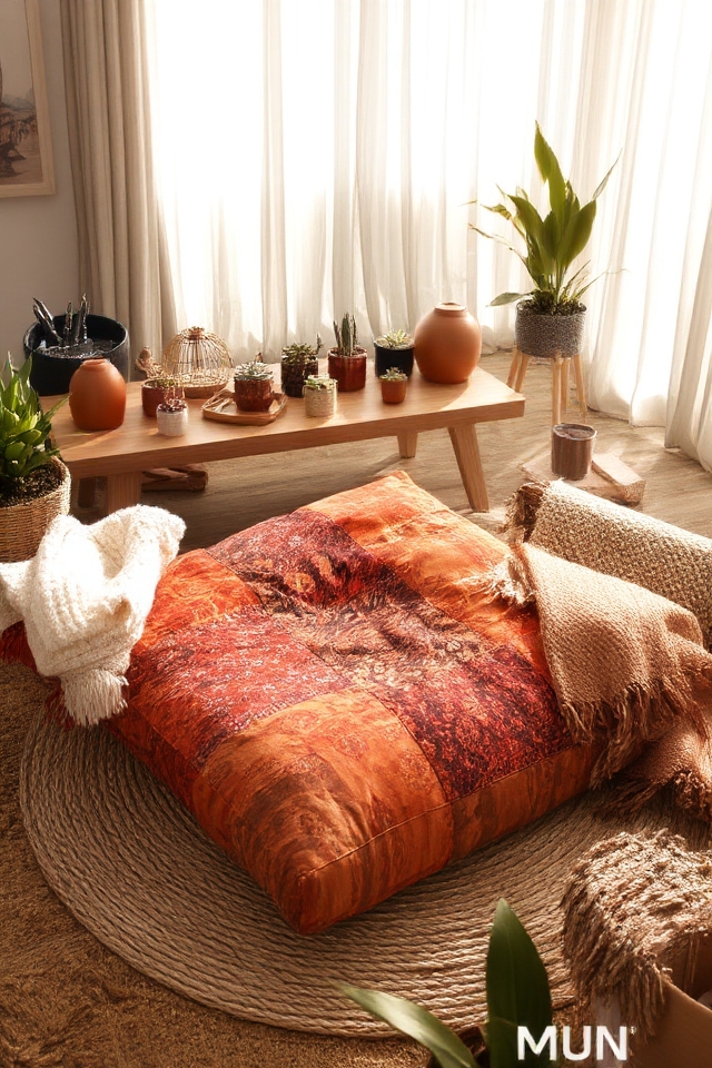 vibrant textured cozy cushions