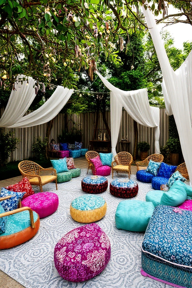 vibrant themed seating arrangements
